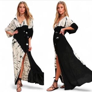 Needed Me Black Tie-Dye Maxi Dress